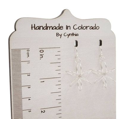 Alternate image for Sterling Silver Snowflake Star Dangling Earrings