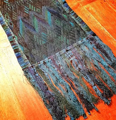 Alternate image for Beautiful Blue Huipile Table Runner