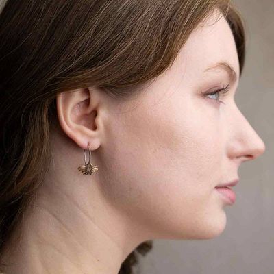 Alternate image for Ginkgo Leaf Earrings