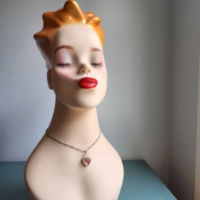 Alternate image for Red Pressed Flower Heart Charm, Handmade Necklace for Women and Girls, Real Floral Jewelry, Valentines Day Gift for Her