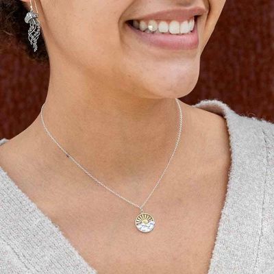 Alternate image for Mountain with Bronze Sun Rays Necklace