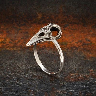 Alternate image for Raven Skull Ring