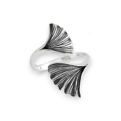 Alternate image for Adjustable Ginkgo Leaf Ring