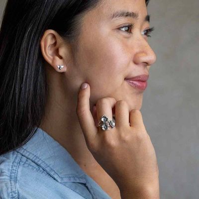 Alternate image for Adjustable Dogwood Blossoms Ring