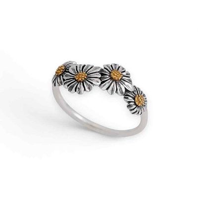 Alternate image for Mixed Metal Daisy Chain Ring