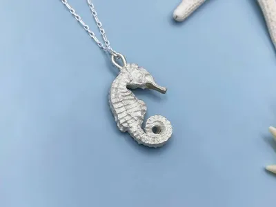 Alternate image for Silver Seahorse Necklace