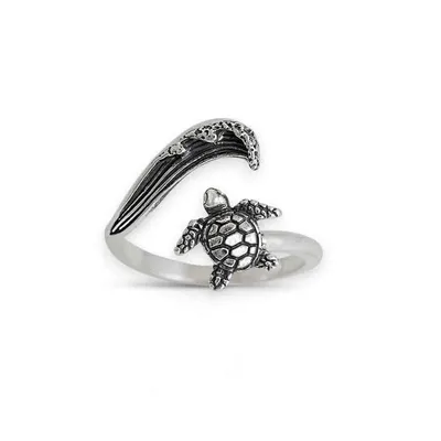 Alternate image for Turtle and Wave Adjustable Ring