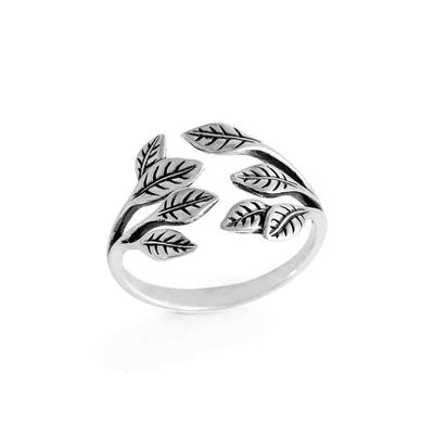 Alternate image for Leaf Cluster Adjustable Ring