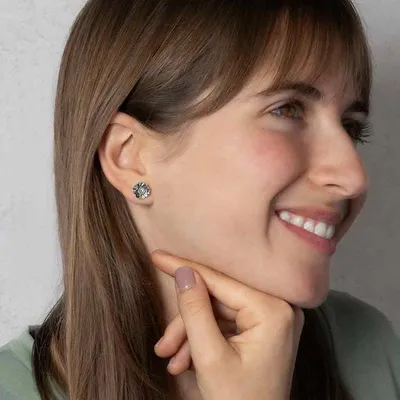 Alternate image for Poppy Flower Stud Earrings