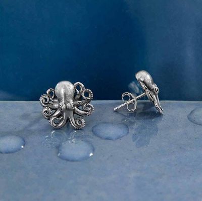 Alternate image for Baby Octopus Stud Earrings