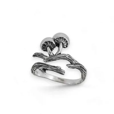 Alternate image for Adjustable Branch and Mushroom Ring