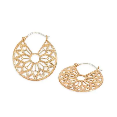 Alternate image for Cathedral Rose Window Hoop Earrings