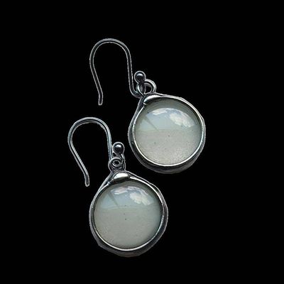 Alternate image for Glow-in-the-Dark Glass Earrings with 21g Sterling Silver Ear Wires