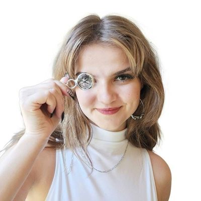 Alternate image for Kaleidoscope Necklace, Long Pendant Chain, Glass Prism Jewelry, Fun Gift for Her