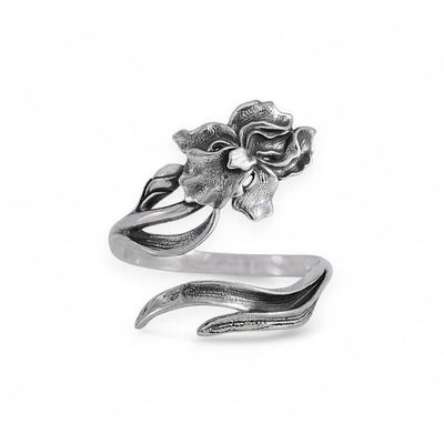 Alternate image for February Birth Flower Ring - Iris