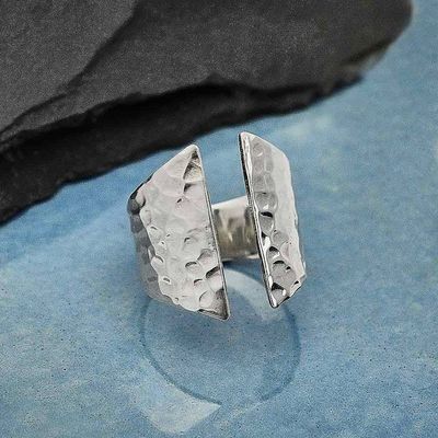 Alternate image for Adjustable Hammered Shield Ring