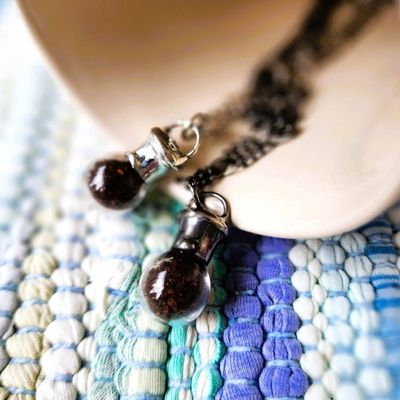 Alternate image for Coffee Necklace, Coffee Lover Accessory, Quality Glass Pendant, Unisex Cafe Ole Jewelry