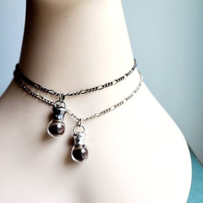 Alternate image for Coffee Necklace, Coffee Lover Accessory, Quality Glass Pendant, Unisex Cafe Ole Jewelry