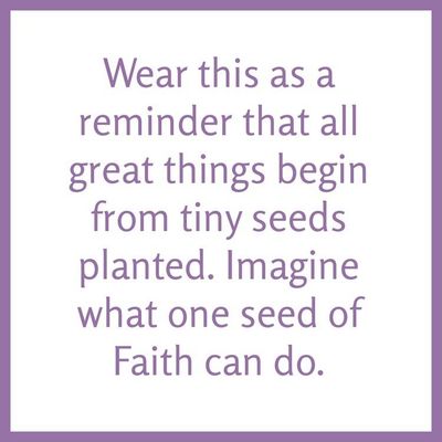 Alternate image for Mustard Seed Necklace, Quality Glass Pendant, Handmade Christian Jewelry, Faith Pendant