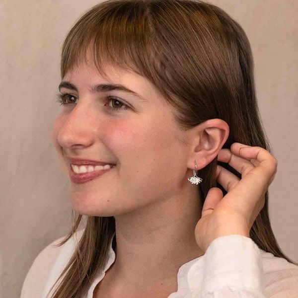 Alternate image for Ginkgo Leaf Earrings