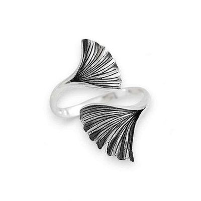 Alternate image for Adjustable Ginkgo Leaf Ring