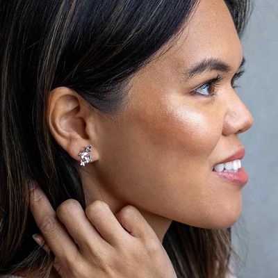 Alternate image for Sterling Silver Butterfly Cluster Stud Earrings