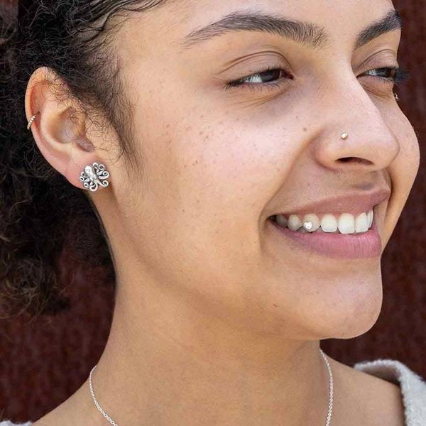 Alternate image for Baby Octopus Stud Earrings