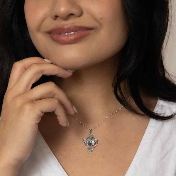 Alternate image for Geometric Moth Necklace