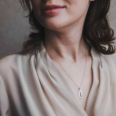 Alternate image for Oval Pine Tree Necklace