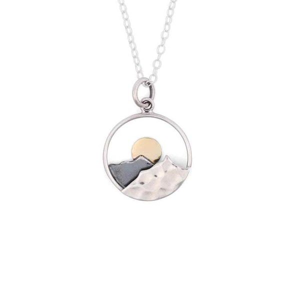 Alternate image for Mountain Necklace with Bronze Sun