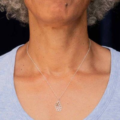 Alternate image for Honeycomb Necklace with Bronze Bee