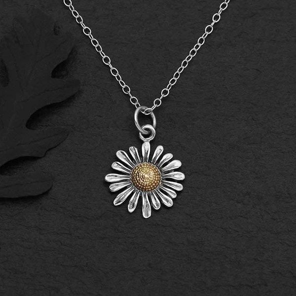 Alternate image for Daisy Necklace with Bronze Center