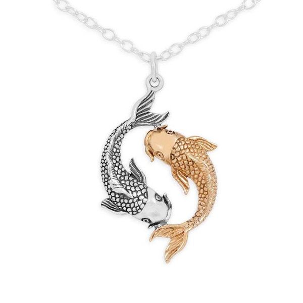 Alternate image for Double Koi Fish Necklace