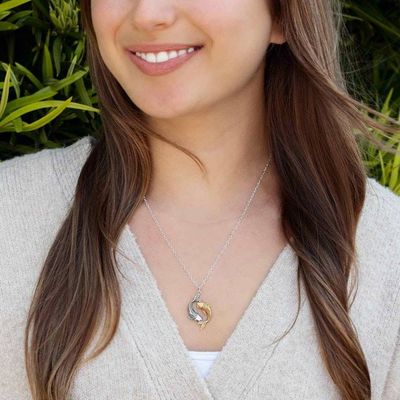 Alternate image for Double Koi Fish Necklace