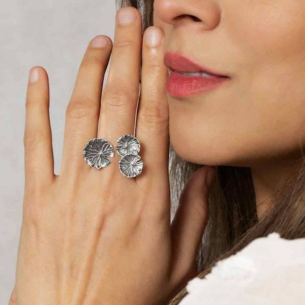 Alternate image for Adjustable Lily Pads Ring