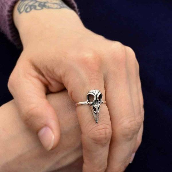 Alternate image for Raven Skull Ring