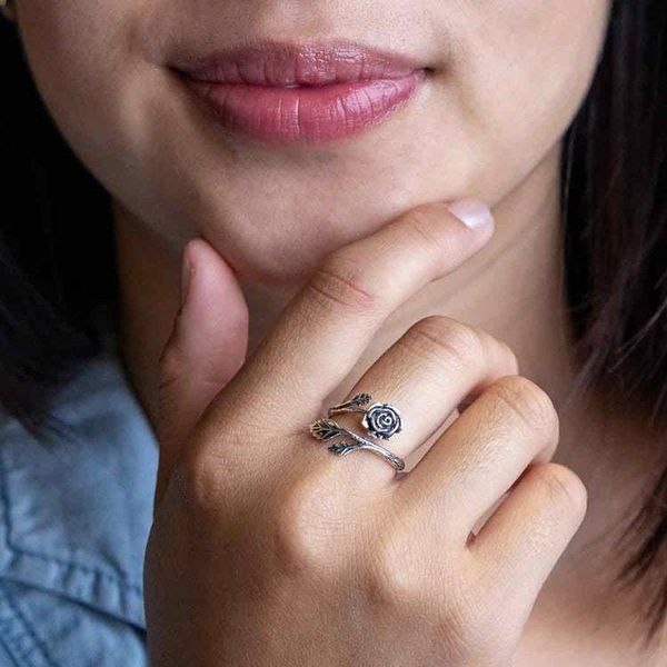 Alternate image for Rose Adjustable Ring
