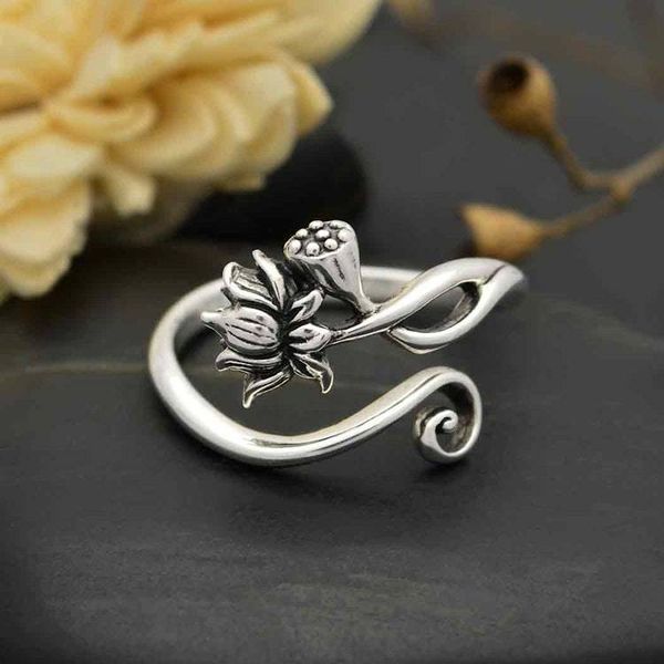 Alternate image for Adjustable Lotus Ring