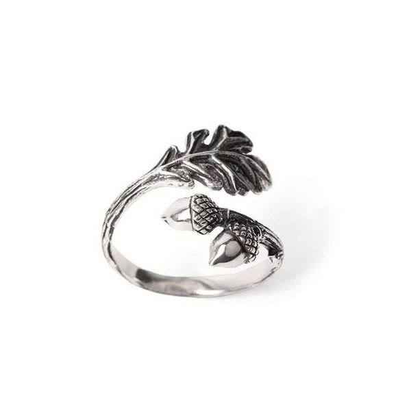 Alternate image for Adjustable Oak and Acorn Ring