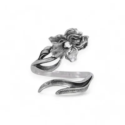Alternate image for February Birth Flower Ring - Iris