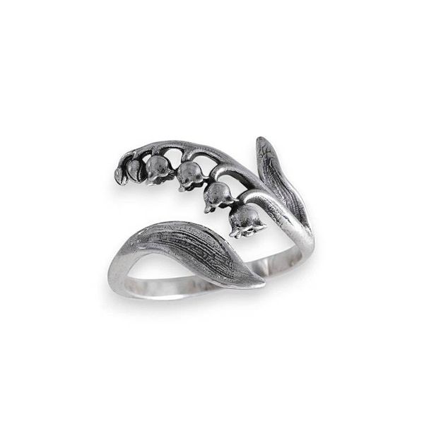 Alternate image for May Birth Flower Ring - Lily of the Valley