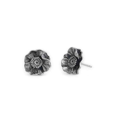 Alternate image for Poppy Flower Stud Earrings