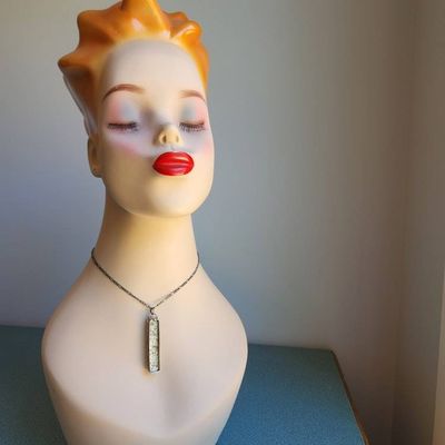 Alternate image for Pressed Flower Necklace, Real Queen Annes Lace Pendant, 13th Wedding Anniversary Gift for Wife