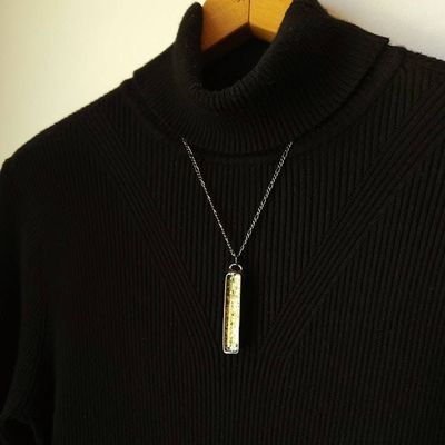 Alternate image for Pressed Flower Necklace, Real Queen Annes Lace Pendant, 13th Wedding Anniversary Gift for Wife