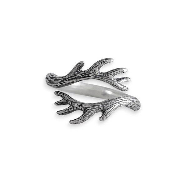 Alternate image for Sterling Silver Small Adjustable Antler Ring