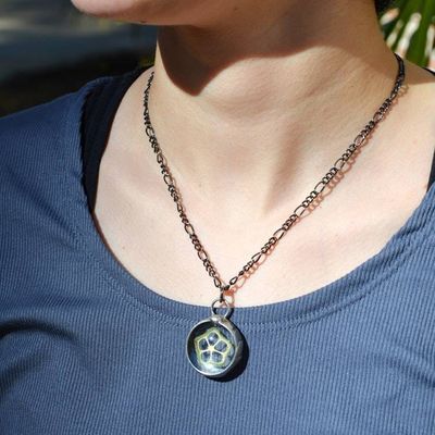 Alternate image for Okra Pendant Necklace, Unique Foodie Pendant, Chef Necklace, Glass not Resin, Gift for Cook or Kitchen Lover