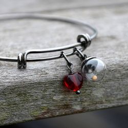 Image for Mustard Seed Glass Charm Bracelet, Faith Symbol Jewelry