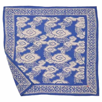 Alternate image for Hand Dyed Batik Bandana, 100% Soft Cotton, Pewter Sky, Grey