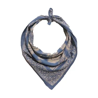 Alternate image for Hand Dyed Batik Bandana, 100% Soft Cotton, Pewter Sky, Grey