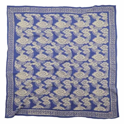 Alternate image for Large 39 Hand Dyed Batik Bandana, 100% Soft Cotton , Pewter Sky